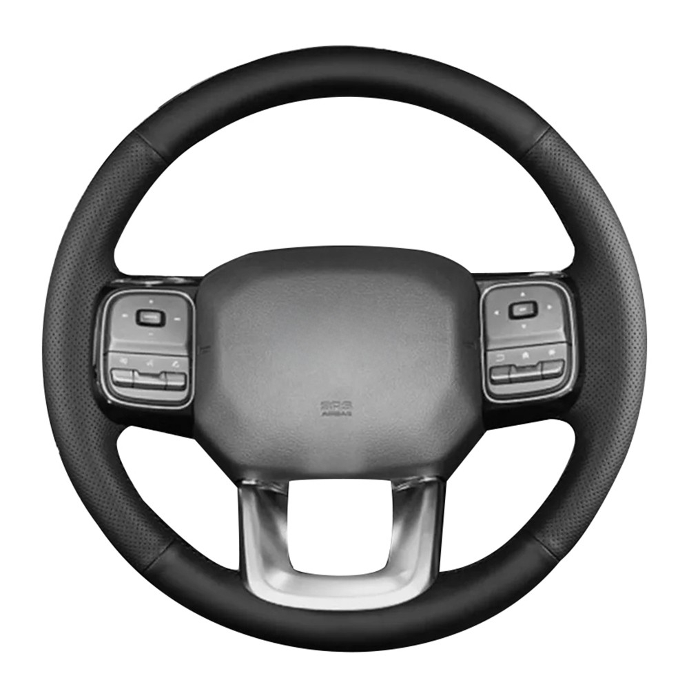 Car Steering Wheel Cover Anti Slip Breathable - พวงมาลัย Braid Anti-SLIP พวงมาลัยรถหนังแท้สําหรับ GWM Haval