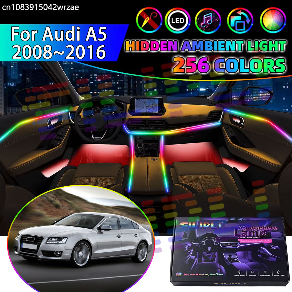 Led Ambient Interior Car Lights App Control - สำหรับ Audi A5 2008~2016 8T 8F