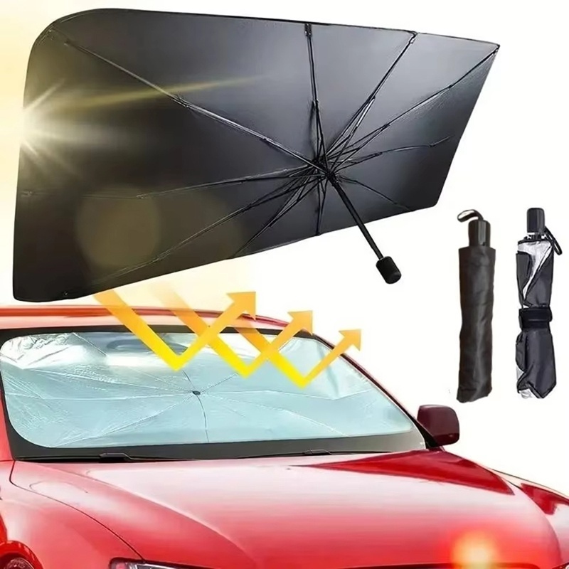 ที่บังแดดรถยนต์แบบพับได้ อเนกป - Car Sunshade Windshield Umbrella Foldable บทวิจารณ์และราคา