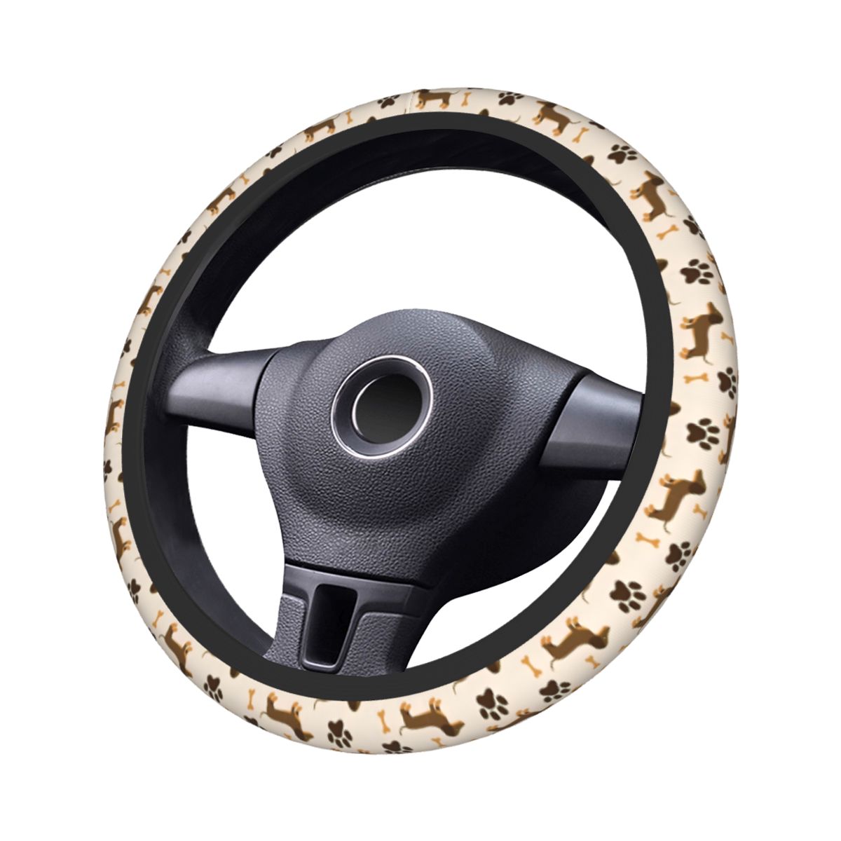 น่ารัก Dachshund พวงมาลัยรถ 38 - Car Steering Wheel Cover Anti Slip Breathable บทวิจารณ์และราคา