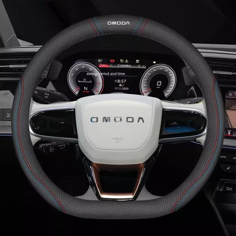 ปลอกหุ้มพวงมาลัยหนังรถยนต์สำหร - Car Steering Wheel Cover Anti Slip Breathable บทวิจารณ์และราคา