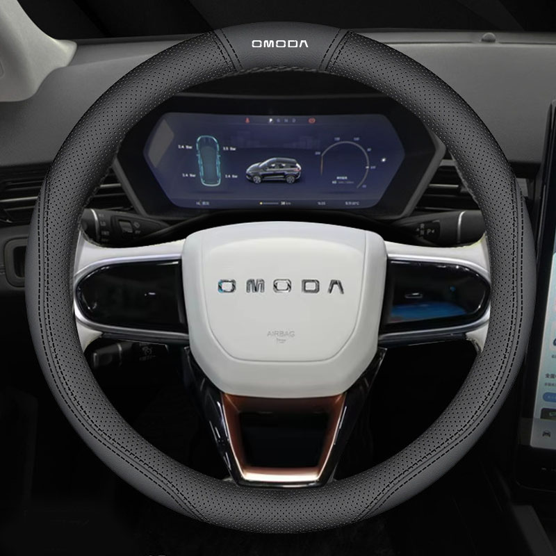ปลอกหุ้มพวงมาลัยหนังรถยนต์สำหร - Car Steering Wheel Cover Anti Slip Breathable บทวิจารณ์และราคา