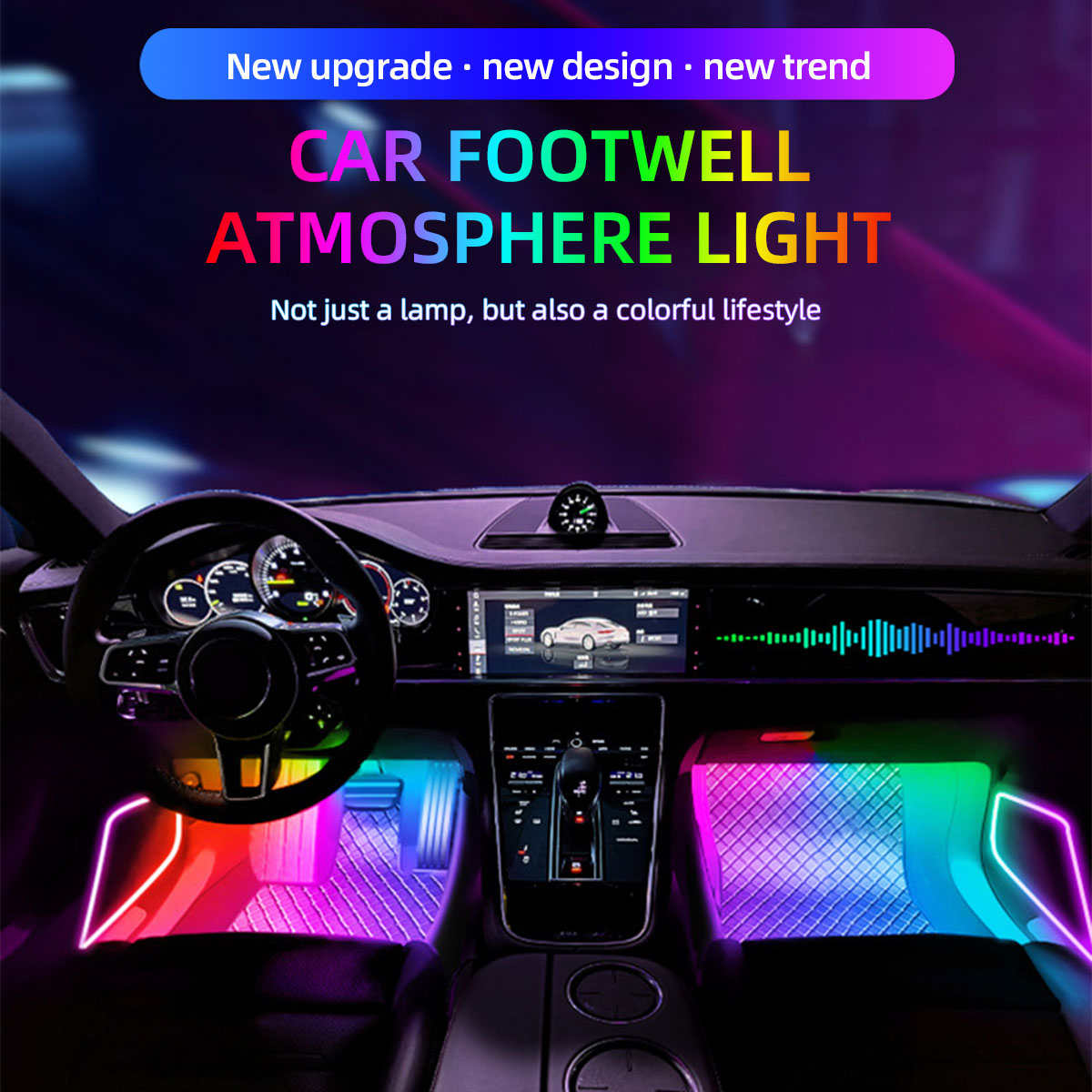 โคมไฟตกแต่งบรรยากาศ 2/4in1 12/ - Led Ambient Interior Car Lights App Control บทวิจารณ์และราคา