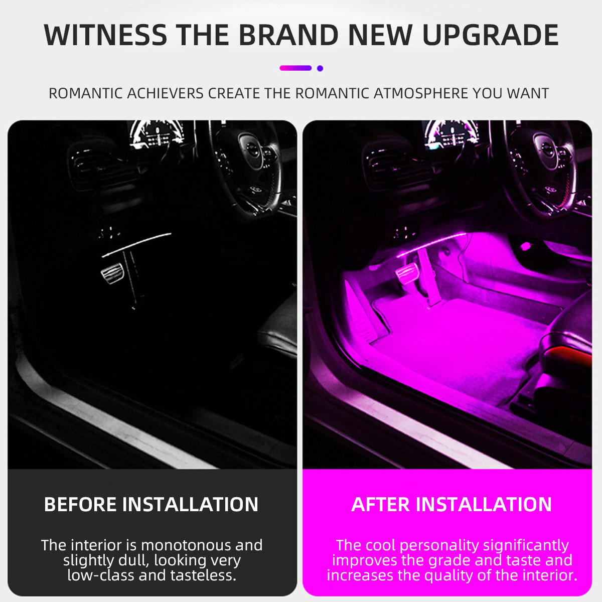 โคมไฟตกแต่งบรรยากาศ 2/4in1 12/ - Led Ambient Interior Car Lights App Control บทวิจารณ์และราคา