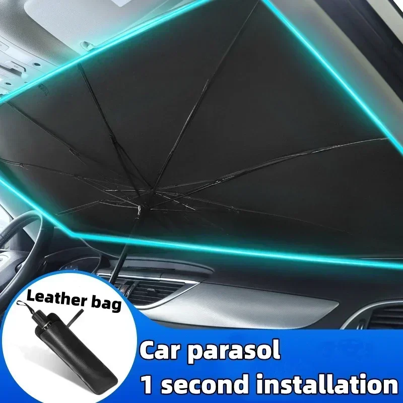 ร่มบังแดดรถยนต์ ร่มกันแดดหน้าร - Car Sunshade Windshield Umbrella Foldable บทวิจารณ์และราคา