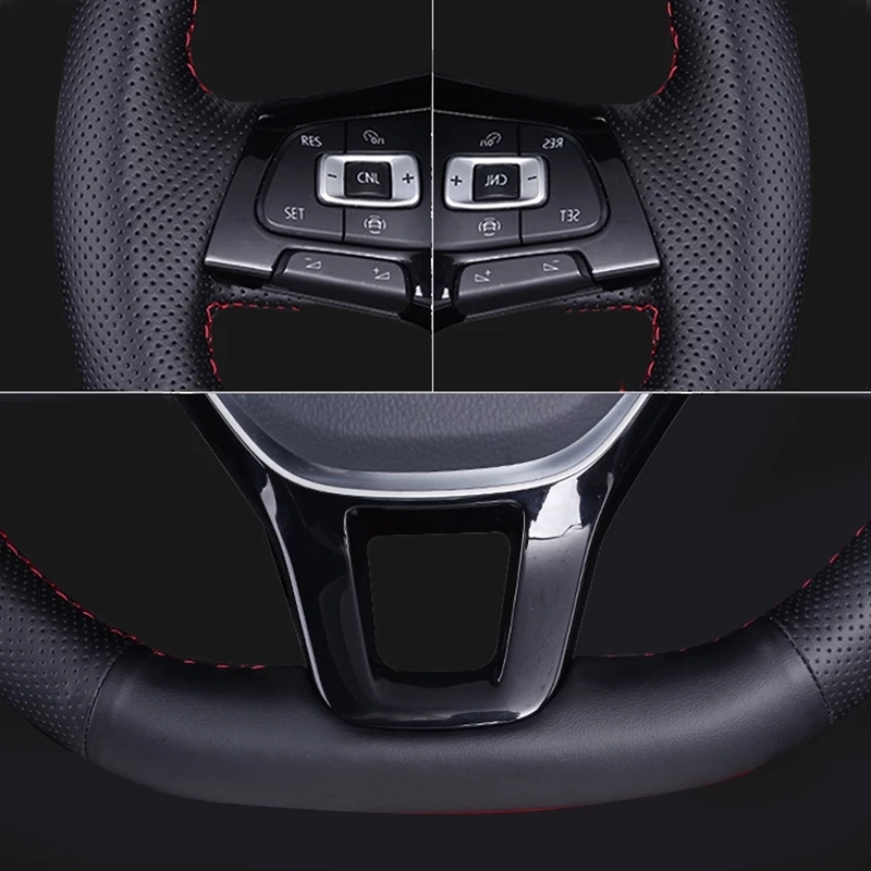 ที่กำหนดเองพวงมาลัยรถยนต์ Anti - Car Steering Wheel Cover Anti Slip Breathable บทวิจารณ์และราคา