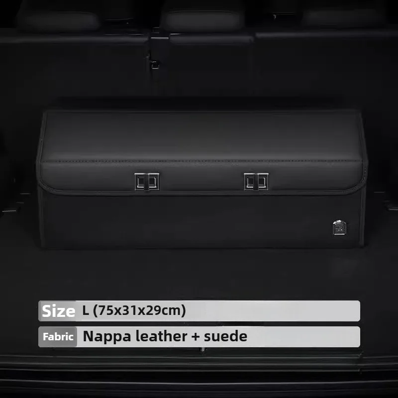 กล่องเก็บของท้ายรถหนังกลับสไตล - Car Trunk Organizer Foldable Storage Box บทวิจารณ์และราคา