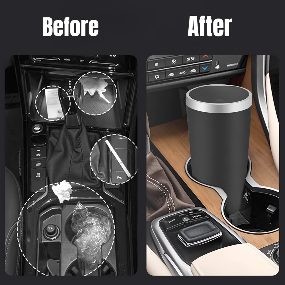 ถังขยะในรถยนต์ขนาดเล็ก กันน้ำ  - Waterproof Car Trash Can With Lid บทวิจารณ์และราคา