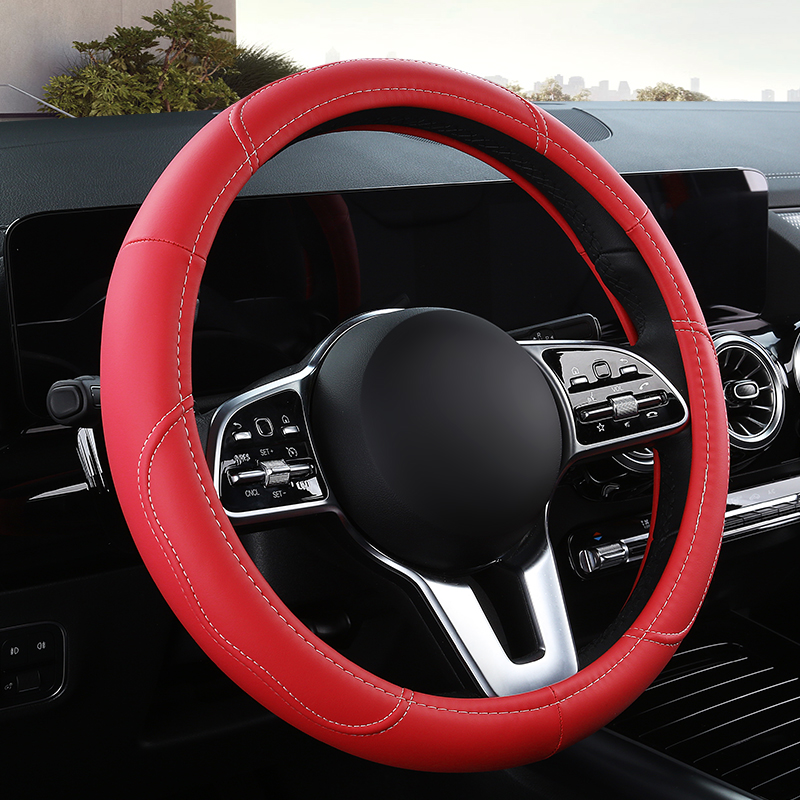 ฝาครอบพวงมาลัยหนังกันลื่นรถยนต - Car Steering Wheel Cover Anti Slip Breathable บทวิจารณ์และราคา