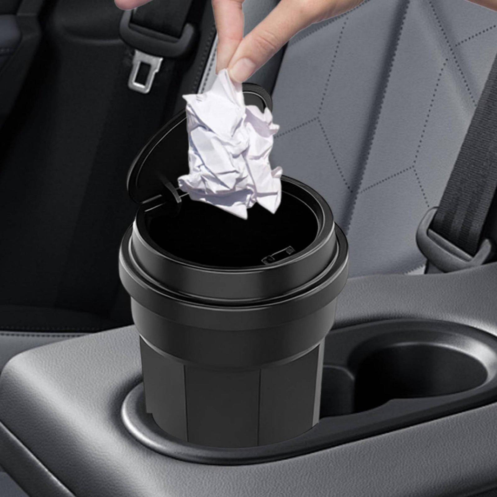 ถังขยะในรถยนต์พร้อมฝาปิด ขนาดเ - Waterproof Car Trash Can With Lid บทวิจารณ์และราคา
