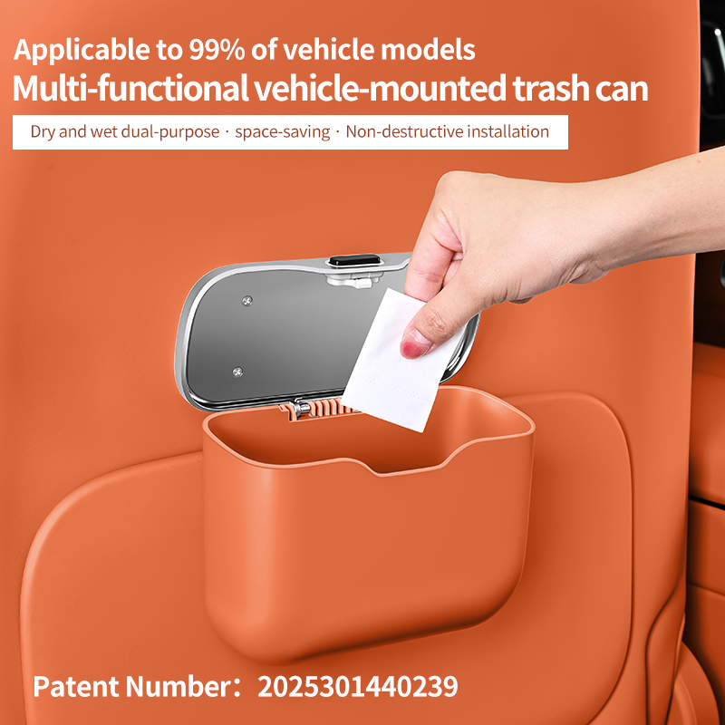 ถังขยะในรถยนต์พร้อมฝาปิดแบบสร้ - Waterproof Car Trash Can With Lid บทวิจารณ์และราคา