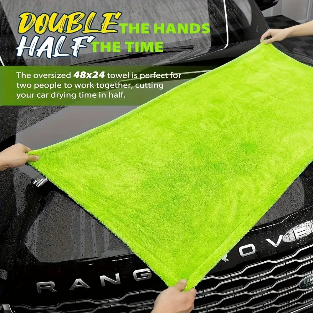 ผ้าเช็ดรถไมโครไฟเบอร์สองด้าน ข - Microfiber Car Drying Towel Super Absorbent บทวิจารณ์และราคา