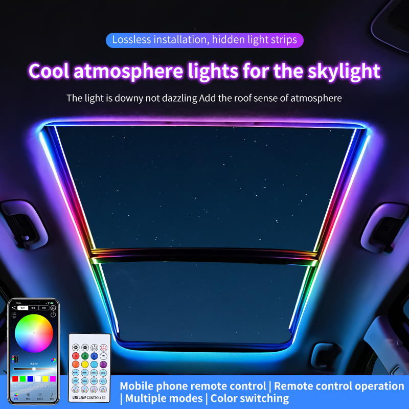 ไฟตกแต่งหลังคาซันรูฟรถยนต์ LED - Led Ambient Interior Car Lights App Control บทวิจารณ์และราคา
