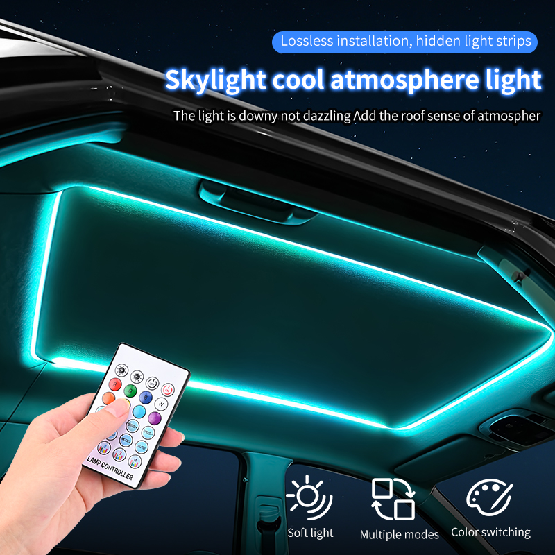 ไฟตกแต่งหลังคาซันรูฟรถยนต์ LED - Led Ambient Interior Car Lights App Control บทวิจารณ์และราคา
