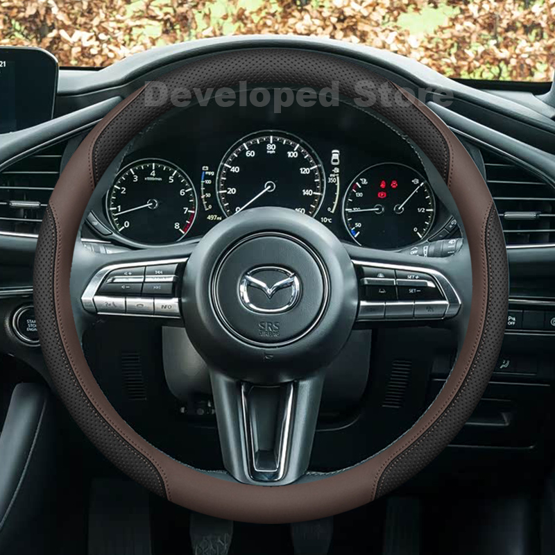 ฝาครอบพวงมาลัยรถยนต์สำหรับมาสด - Car Steering Wheel Cover Anti Slip Breathable บทวิจารณ์และราคา